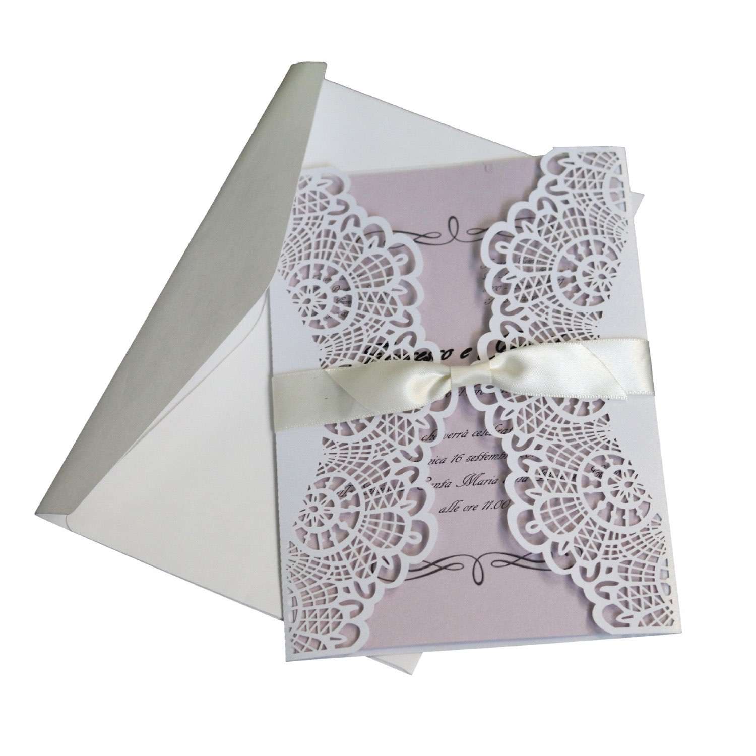 Beautiful Invitation Card Wedding  Decoration Laser Cut Iridescent Paper